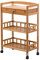 KOOFUR Küchenwagen für Zuhause, rustikaler Barschrank, Kücheninsel und Servierwagen, rollender Lagerwagen mit 3-stufigen Regalen und Schublade, 78,7 x 30,5 x 53,3 cm