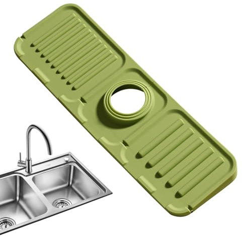 Spültisch-Wasserhahn-Matte – rutschfeste Wasserhahn-Abtropfmatte | Küchenspüle, Wasserhahn-Spritzmatte, Silikon-Spültisch-Wasserhahn-Trockenmatte, Küchenspüle-Zubehör