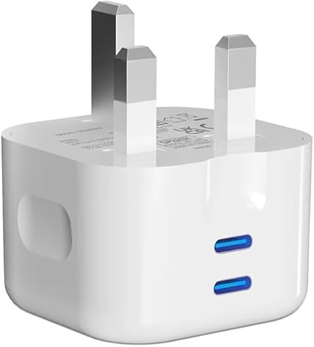 USB C Fast Charger Wall Adapter Plug For iPhone Air / 17/17 Pro Max 16e/ 16/16 Plus/16 Pro/16 Pro Max15/15 Plus /14/ SE 2022 20W PD Phone Charger Dual USB Type-C Port