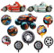Auto Geburtstagsdeko, 12PCS Rennwagen Folienballons Wheels Geburtstagsdeko Rennwagen Happy Birthday Banner Luftballons, Car Foilballoons für Kinder Geburtstag Party Dekoration
