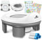 KIDIZ® Toilettensitz Kinder Töpfchen Töpfchentrainer WC Sitz | Lerntöpfchen bequemem, PP-Material mit Müllbeutel | Kindertöpfchen für Unterwegs & Belohnungssystem mit Stickern 3 in 1 Lösung