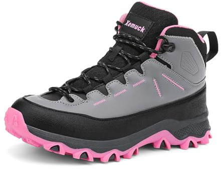 Scarpe da Trekking Ragazzi Ragazza Scarpe da Escursionismo Sportive Traspiranti Passeggiate Stivali per Antiscivolo Sportive All'aperto EU30-39