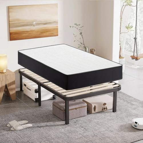 Luxirest Ensemble Matelas et Sommier 90x190 Lit 90x190 avec Sommier et Matelas (Matelas 90x190x22+Sommier)