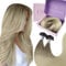 Fshine Ombre Remy Hair Extensions U Tip Pre Bonded 20 Inch #8 Light Brown Fading to #60 Platinum Blonde Keratin Bond Human Hair Extensions 50g 1g/Strand Nail Tip Human Hair Bondings
