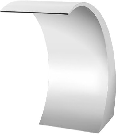 Wasserfall Pool Brunnen Sprinkler Bachlauf für Gartenteich Schwimmbad Kit Edelstahl S förmiger Langlebiger Wasserfall Auslass 30x60cm