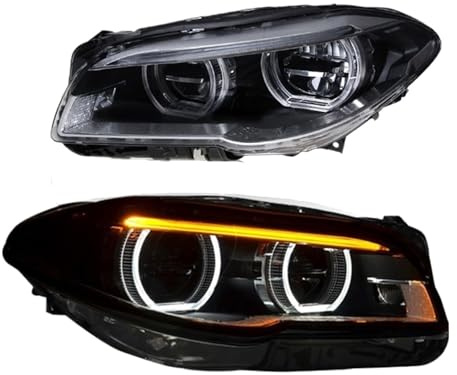 2 stücke Volle Front Lichter Kompatibel for BMW F10 F18 2011-2017 5 Serie Auto Scheinwerfer Montage Auto Upgrade Neue styling Zubehör(14-17_NO AFS)