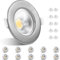 Allesgute 10er LED Einbaustrahler 230V 10W 850LM Einbauleuchten Flach Gebürstet Edelstahl Einbauspots 4000K Neutralweiß LED Spot 65-85mm Lochmaß für Schlafzimmer Küche Wohnzimmer