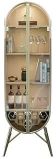 ADERFETBI Cave a Vin Armoire d'angle Armoire à vin Post-Moderne Minimaliste Villa Bar vitrine en Verre Buffet de Restaurant Range Bouteille(A)