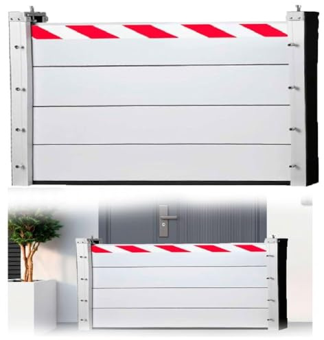 Aluminio Barrera contra Inundaciones 58 68 78 88 98 108 118 128 138 148 158 168cm Reutilizable 20cm High Barrera Anti Inundacion Puerta(Inside,128 * 20cm)