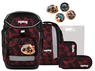 ergobag Schulranzen-Set Pack Set | Ergonomischer Schulrucksack, flexibles 6-teiliges Set für die 1. Klasse Grundschule, geeignet für Mädchen und Jungen
