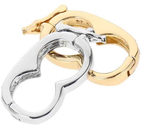STOBAZA 2 Stück Vergoldeter Schmuckverschluss Perlenketten verkürzer und Verbinder DIY Kettenverschluss für Halsketten Armbänder Langlebiger und Rostfreier Perlenverschluss