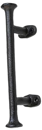 rockible Poignée de porte en fonte décorative rustique, facile à installer, polyvalente et robuste, idéale pour porte de grange, Moyen