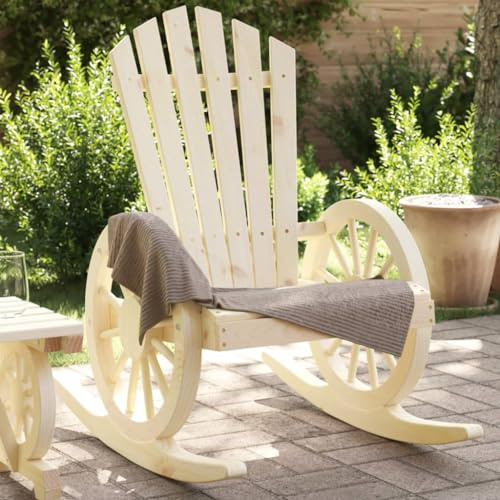 Frdhee Sillón de salón para exteriores, columpios Adirondack, 2 unidades, madera maciza de abeto, sillas de camping para balcón, piscina, terraza