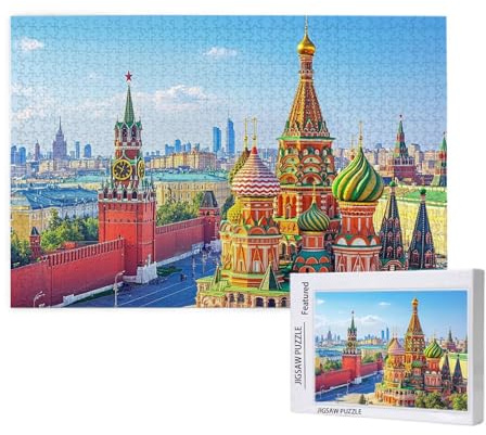 Puzzle 5000 Teile Russland Holzpuzzle Erwachsene mit Geschenkbox als Geschenke für Frauen,Panorama Puzzle Landschaft Klassische Jigsaw Puzzles,Geschicklichkeitsspiel für Familie,105x156 cm,p777t