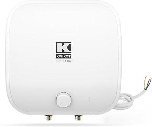 Kwikot EffiCube Chauffe-eau Électrique Sur Évier 30L Anti-calcaire 1500W | Ballon Eau Chaud Cuve émaillée, résistant eaux dures, thermostat réglable, compact, cuisine, salle de bain, lavabo