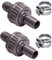 2x Pangaea Tech Rückschlagventil 21mm, Set mit 4 Schlauchschellen, für Wasser & Luft, verhindert Rückfluss von Abwasser aus Waschmaschine