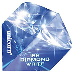 Unicorn Authentic 125 Diamond Ian White Big Wing Dart-Flug, Blau, Einheitsgröße