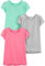 Simple Joys by Carter's Girl's Short-Sleeve Shirts and Tops, Pack of 3, Grey Heather/Mint Green/Pink, 3 Years