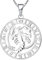 YL Silber Krebs Halskette-925 Sterling Silber Horoskop Sternzeichen 12 Konstellation Anhänger Halskette für Damen