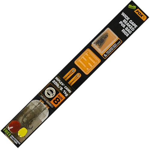 Fox Edges Wide Gape Beaked PVA Ready Rigs - 2 Carp Rigs