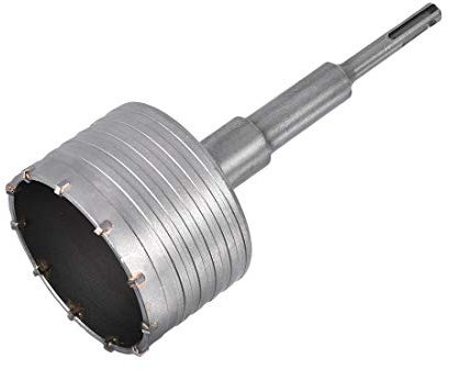 sourcing map Scie à Cloche Béton Trépan Coupe Trou Mur Foret avec Barre Connection pour SDS X4 Perceuse à Percussion Jeu de forets 90mm