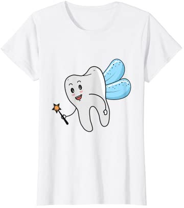 Damen Fasching & Karneval Zahnfee - Shirt mit Zahn T-Shirt