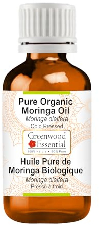 Greenwood Essential Naturreine Bio-Moringaöl (Moringa oleifera) Kaltgepresst 30ml (1 oz)