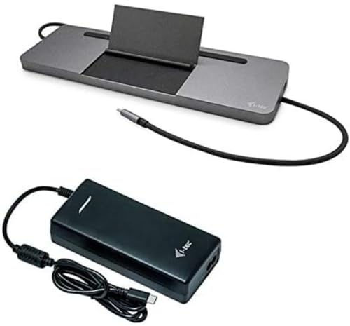 i-tec USB-C Docking Station with Universal Power Adapter - 1x HDMI, 1x VGA, 1x DisplayPort, 1x GLAN, 2x USB 3.0, 2x USB 2.0, 1x SD/MicroSD, 1x Audio, PD 85W