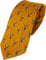 JACK PYKE - Seidenkrawatte mit Hirsch-Motiven - Senfgelb