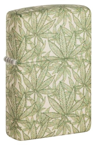 Zippo Windproof Lighter, Cannabis Design – 540°, Colour Image – Refillable, Reusable, Windproof Design – Comes in Gift Box – Made in USA
