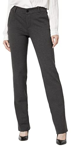NYDJ Women's Classic Trouser Pants, Charcoal Heathered, 8