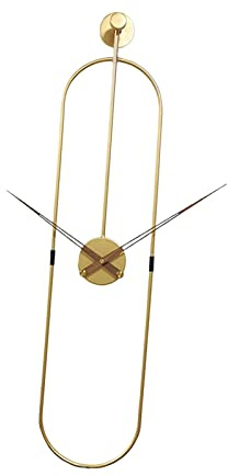 Milageto Kreative Metall Wanduhr, Ornament, Wohnzimmer, Zuhause, Schlafzimmer, Hängende Uhren, Oval, Dekorativ für Küche, Badezimmer, Wohnheim, Flur, Dachboden