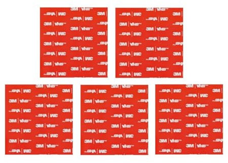 3M VHB 5952 Cinta adhesiva de doble cara Cinta de espuma impermeable de montaje resistente para luces de pared y tiras de LED, Auto Home(3M VHB 5952_5 Stück_10cm x 10cm)