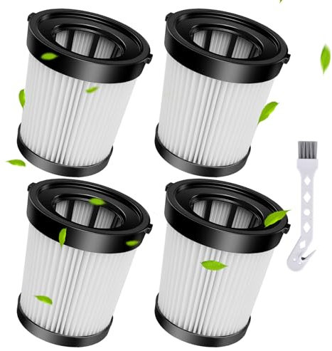 Rebirthcare 4 Filter für Lubluelu 202 Ersatzfilter für Fabuletta FSV001, FSV101 Schnurlosen Stabstaubsauger Ersatzteile für Afoddon A300, Besswin W26, für Girnoor G160 & G165, für Oraimo OSV-102