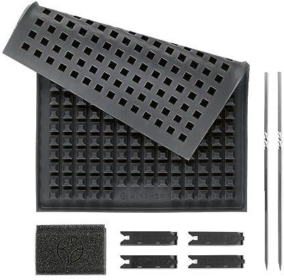 KitchBo Starter Set - le premier tapis de cuisson en silicone avec système d'encliquetage | Tapis de cuisson réutilisable avec système d'encliquetage modulaire, croustillant à la sortie du four
