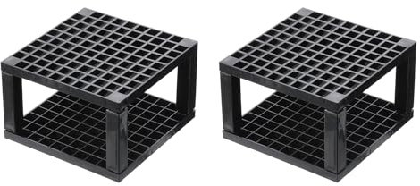 PATIKIL 2Pcs Porte-Pinceaux, Organisateur de Rangement pour Pinceaux de Peinture avec 96 Trous, Support en Plastique pour Bureau d'artiste, Crayons de Maquillage, Noir