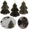LS-LebenStil Deko-Anhänger 3X Tannenbaum Grau Anthrazit Schwarz 8cm Weihnachten Baumschmuck Wabenball Honeycomb Papier Christbaumschmuck