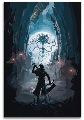Bloodborne Game Poster, dekoratives Gemälde, Leinwand, Wandposter und Kunstdruck, modernes Familienschlafzimmer-Dekor-Poster, 20 x 30 cm