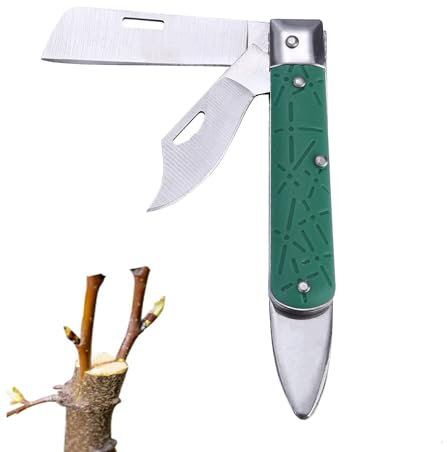 FaJoek Coltello da Innesto, Coltello da Innesto Pieghevole, Coltello per Innesti Piante, Coltello Innesto Multifunzine, Coltello da Innesto Giardino per Alberi da Fruttoper Fiori