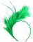 1920s Stirnband Feder Stirnband 20er Stil Haarband Retro Haarband Karneval Kopfschmuck Haarreif Fascinator Stirnbänder Damen Gatsby Cocktail Party Fascinator Fasching Kostüm Accessoires (Grün)