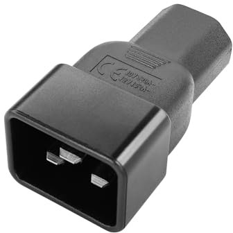 JSADZKJ C13 zu C20 Power Plug Adapter 10A 250V IEC320 C13 Weiblich zu IEC320 C20 Männlich Heavy Duty AC Stecker 3Pin C13 zu C20 PC Power Extender,für Computer PDU UPS Monitor Home Appliance