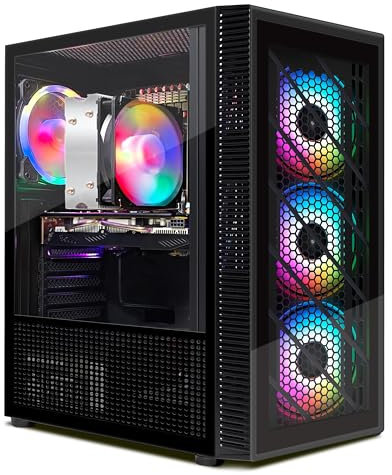 STGSivir PC Gaming Fisso,Radeon RX 580 16GB, AMD Athlon 3000G 3.5GHz, 16GB DDR4 RAM, 512GB SSD, 600M WiFi, BT 5.0, RGB Fanx4, Windows11 H64