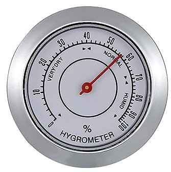 Thermometer und Hygrometer Innen Edelstahl Thermo-Hygrometer Thermometer Hygrometer Sauna Raum Analog Hygrometer Thermometer für Zigarren Humidoren