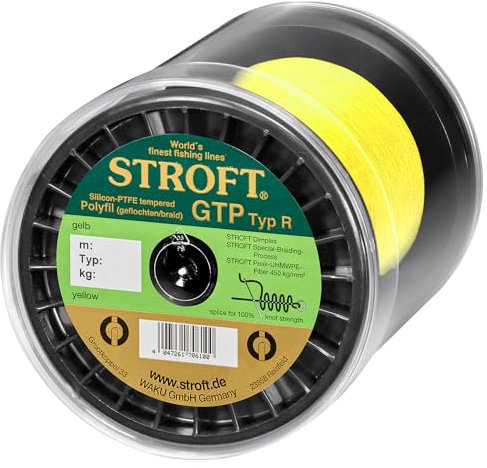 Stroft GTP Typ R Geflochtene Angelschnur 2000m gelb R6-0,280mm-14kg