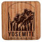 100 North Yosemite Always Take The Scenic Route Kühlschrankmagnet aus Holz, Motiv: Nationalparks, 5,1 x 5,1 cm, quadratisch, graviert, Naturbraun