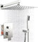 imiiHO 053 Wall Shower (2 Function), Stainless Steel Bathtub and Shower Faucet Set with Handheld Shower Head, Chrome