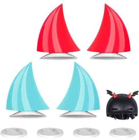 Casco de motocicleta, 4 Piezas cuernos de esquina,casco de moto, cuerno de ventosa, cuerno de casco de motocicleta, cuernos de diablo con ventosa, decoración de casco