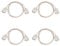 Haopeuk 4pièces 1,4M RS232 DB9 9 Broches Male A Video VGA Cable Adaptateur Male 15 Broches Gris Clair