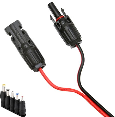 Solarladekabel DC5521 Stecker Solarpanel Kabel Zubehör 5 Ladeadapter Sicherheit