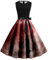 TTNTTR Halloween Kostüm Halloween Damen Kleid mit Blutflecken Muster Ärmellos Halloween Kostüm Mittelalter Kleidung Rockabilly Cocktailkleid Casual Bloody Festival Kostüm Cosplay Partykleid